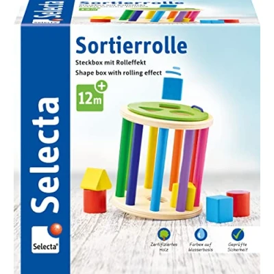 Immagine di Selecta Scatola da gioco “Sortierrolle per ordinare e inserire, in legno, 13 cm, 62007