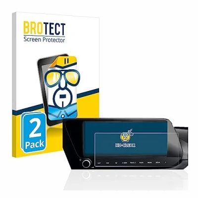 Immagine di brotect Pellicola Protettiva per Hyundai i20N 2021 Infotainment System 10&quot; Protezione Schermo (2 Pezzi) [Trasparente, Anti Impronte]