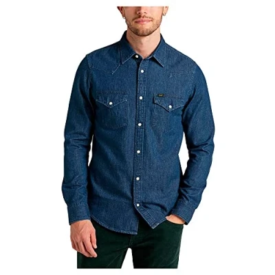 Immagine di Lee Regular Western Camicia, Uomo, Taglia: 44/46, Mid stone