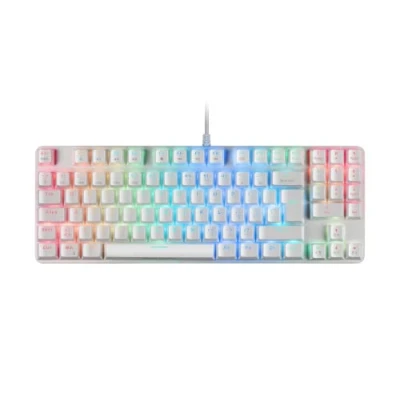 Immagine di Mars Gaming MKREVOPROWBPT Bianco, Tastiera Meccanica RGB, TKL+ NUM, Switch Blu, Portoghese