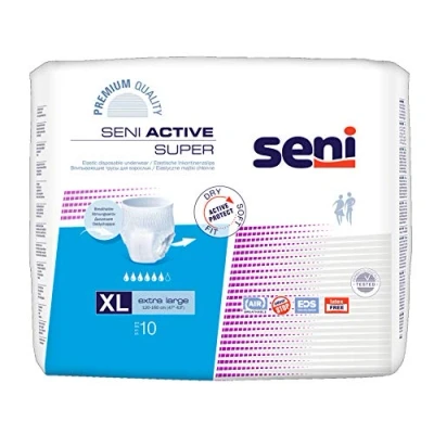 Immagine di Seni Active Super Extra Large Pull Up Biancheria intima di protezione per l&#039;incontinenza, confezione da 10