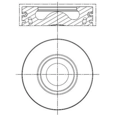 Immagine di MAHLE ORIGINAL 013 PI 00136 002 Pistone 86,50 con porta fascia elastica, senza canale raffreddamento FORD: Transit Mk6 Van