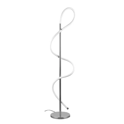 Immagine di Reality LED Lampada da terra Argos R42361106, Metallo Cromo Plastica Bianco, incl. 28 Watt LED, Dimmer interruttore