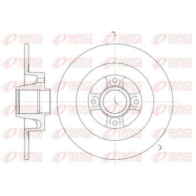 Immagine di REMSA 61047.00 Disco freno Assale posteriore 269,9, 269,9 10,2 4 pieno RENAULT: MEGANE 2, SCENIC 2 Kombi