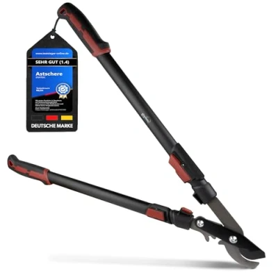 Immagine di forbici telescopiche ad ingranaggi bypass siwitec SG 21 per legno fresco fino a Ø 40 mm potatura con lama affilata in acciaio al carbonio lunghezza: 66 92 cm