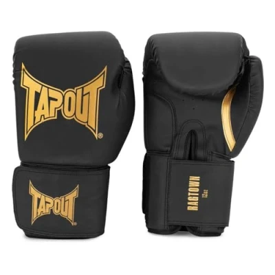 Immagine di Tapout RAGTOWN 960010 Guanti da boxe in similpelle (1 paio) colore: Nero/Oro