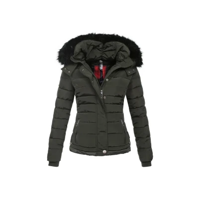 Immagine di Navahoo, caldo piumino invernale da donna, giacca corta foderata, parka, cappotto imbottito, B301 antracite. L