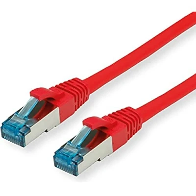Immagine di Value 21.99.1923 RJ45 cavo di rete, patch CAT 6A S/FTP 3.00 m Rosso (chiaro) doppia schermatura, Privo alogeni, Ritardante fiamma 1 pz.