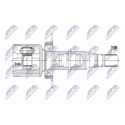 Immagine di NTY NPW VV 086 Kit Giunto Omocinetico Trasmissione automatica Assale anteriore Dx VOLVO: V90 II Station Wagon