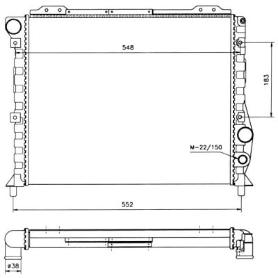 Immagine di NRF 58743 Radiatore motore Alluminio 488 415 34 Alette di raffreddamento montate meccanicamente ALFA ROMEO: 75, 164