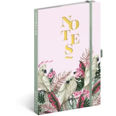 Immagine di NOTIQUE Taccuino a righe con elastico, 13 x 21 cm, circa A5, design copertina rigida, taccuino, diario, per adulti, donne (cakadu)
