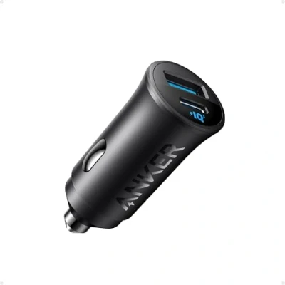 Immagine di Anker caricabatteria da auto USB C, per iPhone 16, adattatore a 2 porte tipo C 30 W, PowerIQ 3.0, 16/15/14/13/12, Samsung Galaxy S23/S22/S21 Series, iPad