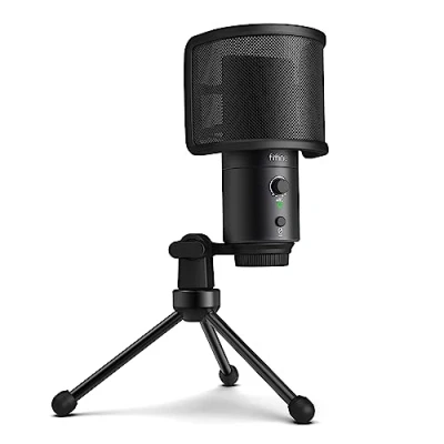 Immagine di FIFINE Microfono USB per PC da Tavolo, Microfoni a Condensatore Studio con Controllo Guadagno, Filtro Anti Pop e Uscita Cuffie Computer Mac