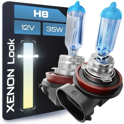 Immagine di Gread 2x Lampada alogena H8 Xenon Style bianco 8500k 35W E Mark