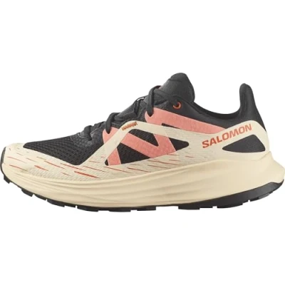 Immagine di Salomon Ultra FLOW Scarpe da trail running, Donna, Taglia: 40 2/3, Black/tender peach/fusion coral Tessuto / sintetico