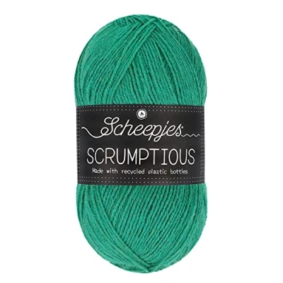 Immagine di Scheepjes Scrumptious Cotone Filato, Poliestere Riciclato 50% Acrilico, 350 Shamrock Shortbread, 5x100g, 5 unità
