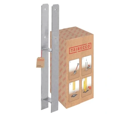 Immagine di TRIBECCO® Supporto per pali a H calcestruzzo zincato caldo, altezza totale: 600 mm, spessore materiale: 5 larghezza della luce: 70 mm