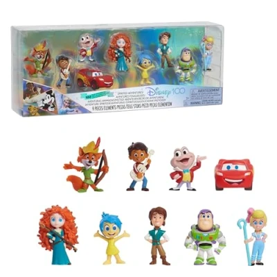 Immagine di Disney100 Years of Spirited Adventures, set di 9 statuette in edizione limitata, giocattoli per bambini dai 3 anni su Just Play