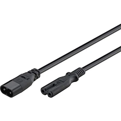 Immagine di Goobay 97201 Prolunga C7/C8, 2m Lunghezza del Cavo, Nero