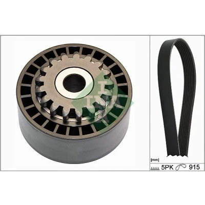 Immagine di INA 529 0177 10 Kit cinghie Poly V Controllare corsa libera generatore ed ev. sostituire RENAULT: CLIO 2, Kangoo I Express, TWINGO 1