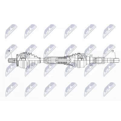 Immagine di NTY NPW VV 053 Albero motore / Semiasse Assale anteriore Dx 1029 Trasmissione automatica VOLVO: XC90 I
