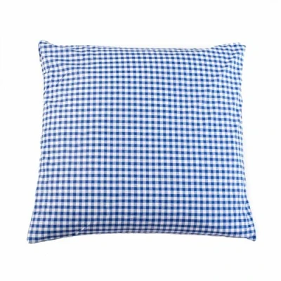Immagine di texpot Federa per cuscino 40 x cm 20 mm a quadretti zip blu/bianco 100% cotone