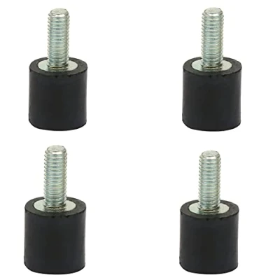 Immagine di Fafeicy Gomma Antivibrazioni Ammortizzatore, Supporto in 4 Pezzi M3 M5 M6 Supporti Silentblock Car Boat Bobine Nere e Argento(VD8*8 M3*8) (1)