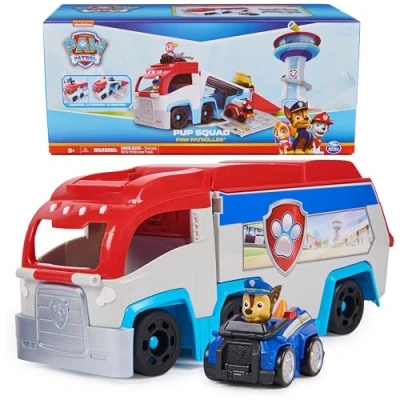 Immagine di Paw Patrol: Pup Squad Patroller, Veicolo di Squadra, Giocattolo con Auto collezionabile Chase, Giocattoli per Bambini e Bambine da 3 Anni in su