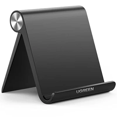 Immagine di UGREEN Porta Tablet Telefono, Supporto da Tavolo Regolabile, Compatibile con iPad Air/Mini, Galaxy Tab S9 S8, Switch, iPhone16/ 15 14 13, S24 Ultra e Altri 4&#039;&#039; a 11&#039;&#039;, Nero