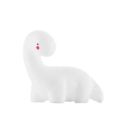 Immagine di InnovaGoods Lampada LED Dinosauro Multicolore Lightosaurus, Luce Notte per Bambini, Decorazione Camera, Sicura e Non si Surriscalda, RGB, Include Batterie, Bianco, Vinile