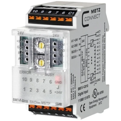 Immagine di Metz Connect BMT F DI10 BACnet MS/TP Modulo 24 V/AC, V/DC 85 mA Contenuto 1 pz.
