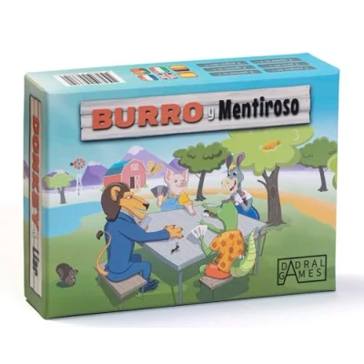 Immagine di Dadral Games Gioco di Carte Asino e Bugiardo Per tutta la famiglia 2 in 1 Partite da 10 a 15 minuti Multilingue, Multicolore, Cartone