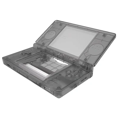 Immagine di eXtremeRate Cover Scocca Tasti Ricambio per Nintendo DS Lite,Custodia Pulsanti Kit Shell Case Lite NDSL(NON Include Console) Trasparente Nero