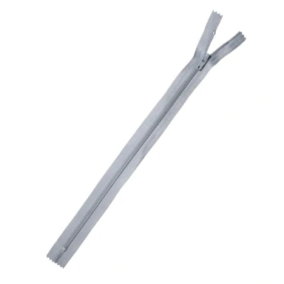 Immagine di Trimz 1 x Cerniera a Senso Unico con Denti da 4 mm, 20 cm, Colore Grigio, Poliestere, 52