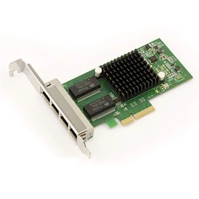 Immagine di KALEA INFORMATIQUE Scheda controller di rete Gigabit Ethernet a 4 porte su slot PCIe x4 con chipset Intel I350 T4