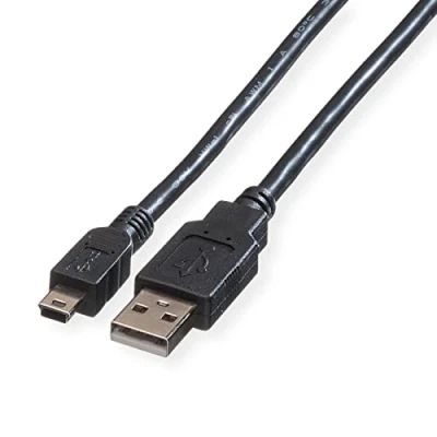 Immagine di Roline Cavo USB 2.0 Spina A, Mini B 0.80 m Nero Schermato 11.02.8708