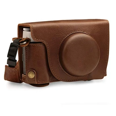 Immagine di MegaGear MG1893 Ever Ready Custodia in vera pelle compatibile con Fujifilm X100V, colore: Marrone
