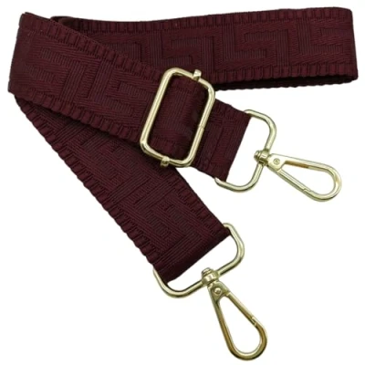 Immagine di Tracolla Regolabile Colorata per Borse Donna Rosso vino Scuro, 80 130cm Cinghia della Borsa con Gold Moschettone, Durevole Crossbody Borsa, Chitarra, Moderne Accessori, 3.8cm, 1325