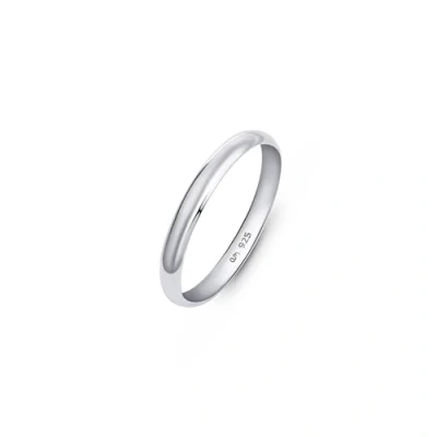 Immagine di Amberta Anello a Fascia in Argento Sterling 925 per Donna: 2.5 mm Donna Misura 12