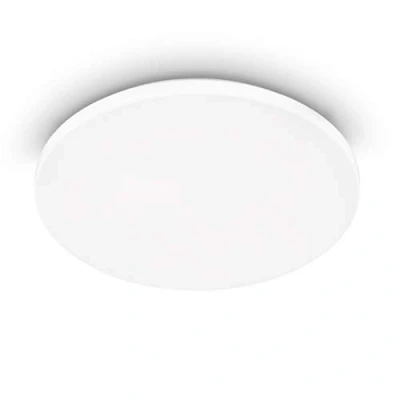 Immagine di Eglo plafoniera Frania M con rilevatore di movimento interno Ø 33 cm, a Led sensore luce diurna in acciaio e plastica colore bianco, applique bianco caldo