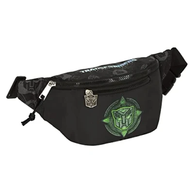Immagine di Safta Transformers Marsupio con tasca esterna, ideale per giovani e bambini di diverse età, comodo versatile, qualità resistenza, 23 x 9 12 cm, colore Nero, Estándar, Casual
