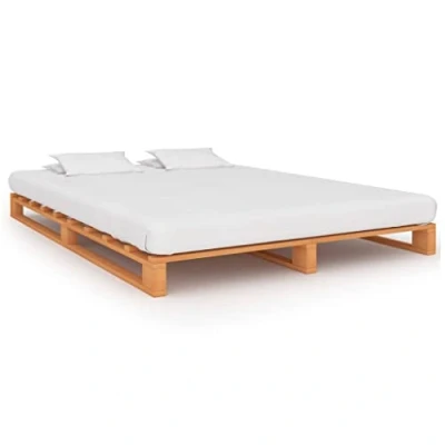 Immagine di vidaXL Giroletto in Pallet a Doghe Classico Robusto Rustico Struttura Telaio Scocca Letto 180x200 cm Marrone Legno Massello di Pino