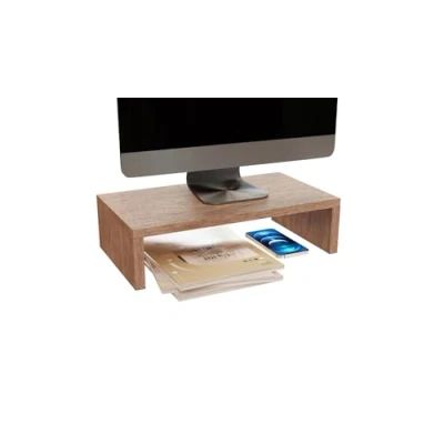 Immagine di ComfortCove supporto per monitor, monitor computer a 1 livelli, laptop, computer, stampante con ripiano, ideale il tuo ufficio casa Sonoma