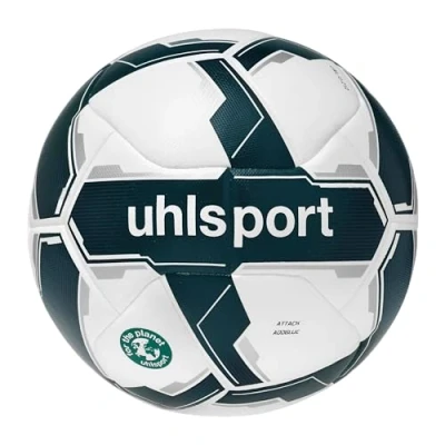Immagine di uhlsport Attack Addglue for the planet Palla da calcio Unisex Adulto, blanc/vert foncé/argent, 4