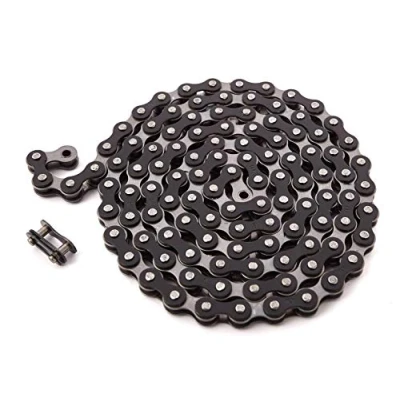 Immagine di KHE BMX/FIXIE catena 1/2&quot; x 1/8&quot; 112 maglie sinistra solo 385 g con lucchetto a I4 molti colori (nero)
