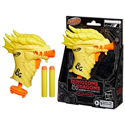 Immagine di Nerf MicroShots, blaster Palarandusk Dungeons &amp; Dragons e 2 dardi Elite 2.0, giocattoli D&amp;D