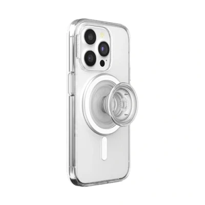 Immagine di PopSockets: PopCase PlantCore per MagSafe Custodia a Base Vegetale iPhone 15 Pro con PopGrip compatibile Supporto e impugnatura telefono un Top Intercambiabile Clear