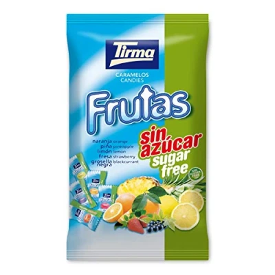 Immagine di Tirma Caramelle alla Frutta Senza Zucchero Dure Assortite Adatte ai Diabetici glutine Vegane Confezionate Singolarmente Sacchetto da 150gr