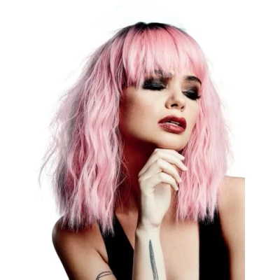 Immagine di Smiffys Parrucca Manic Panic® Love Kitten™ Trash Goddess™, capelli ondulati di media lunghezza con frangetta laterale, stilizzabile a caldo
