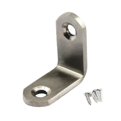 Immagine di Staffe angolari con connettori (spessore 3 mm), in acciaio inox, a forma di L, viti, 20 pezzi, 30 x mm